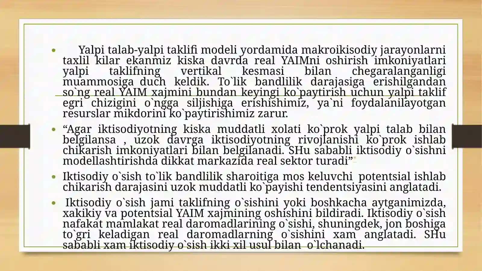 Iqtisodiy o’sish 3