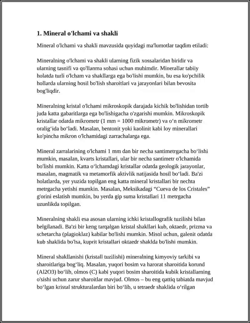 MINERALLARNING FIZIK XOSSASI 3