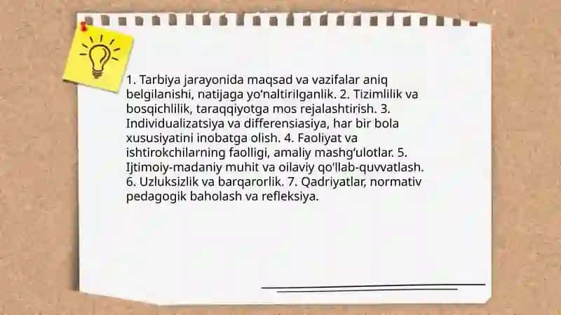 Tarbiya jarayonini tashkil etishga doir yondashuvlar 3