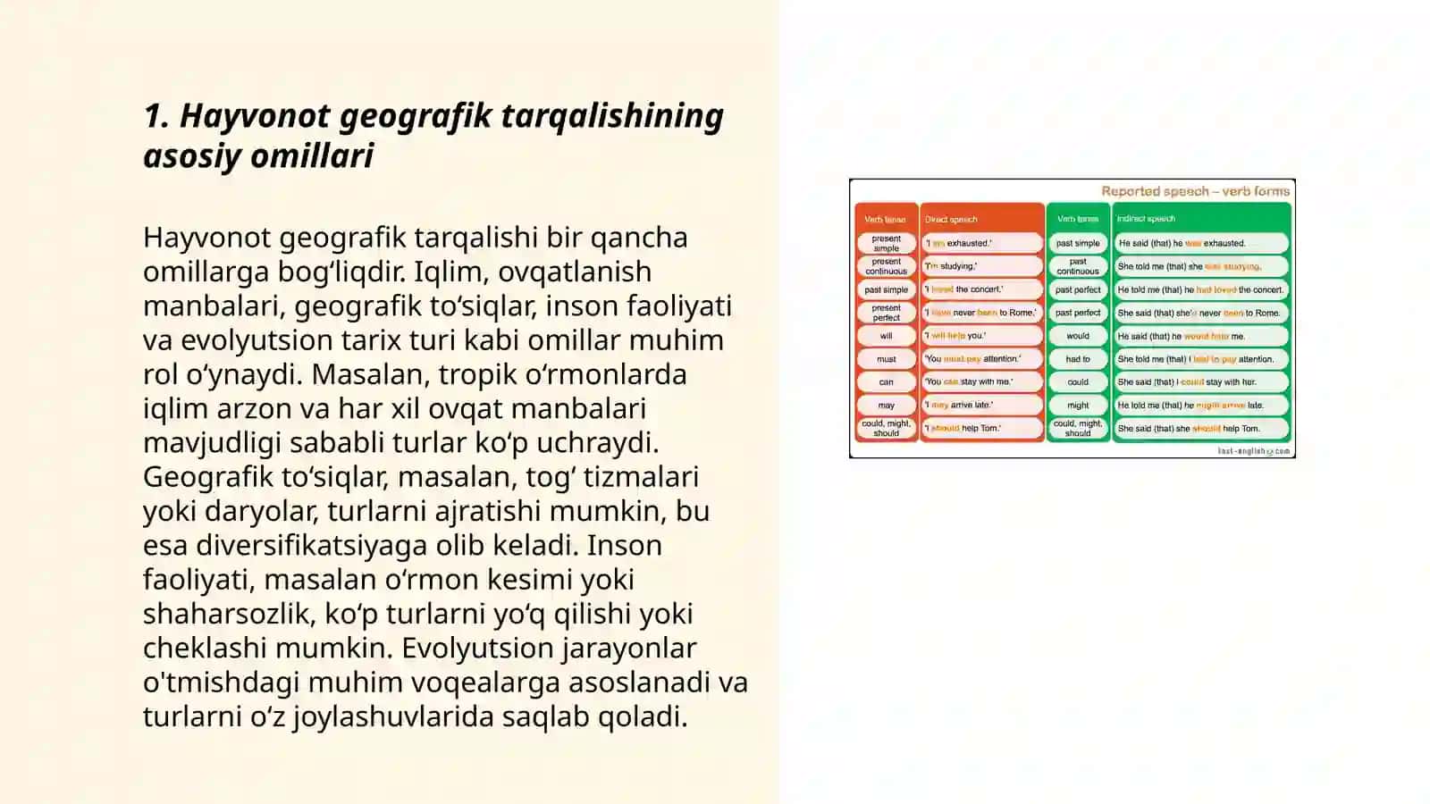 Hayvonot olami va ularning geografik qobiqda tarqalishi 3