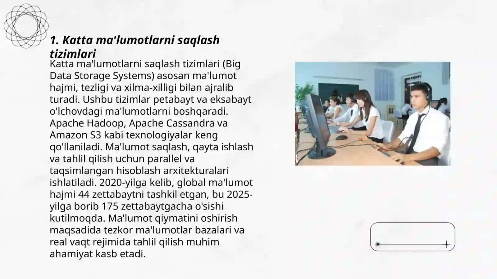 Katta ma'lumotlarni qayta ishlash texnologiyalari 3