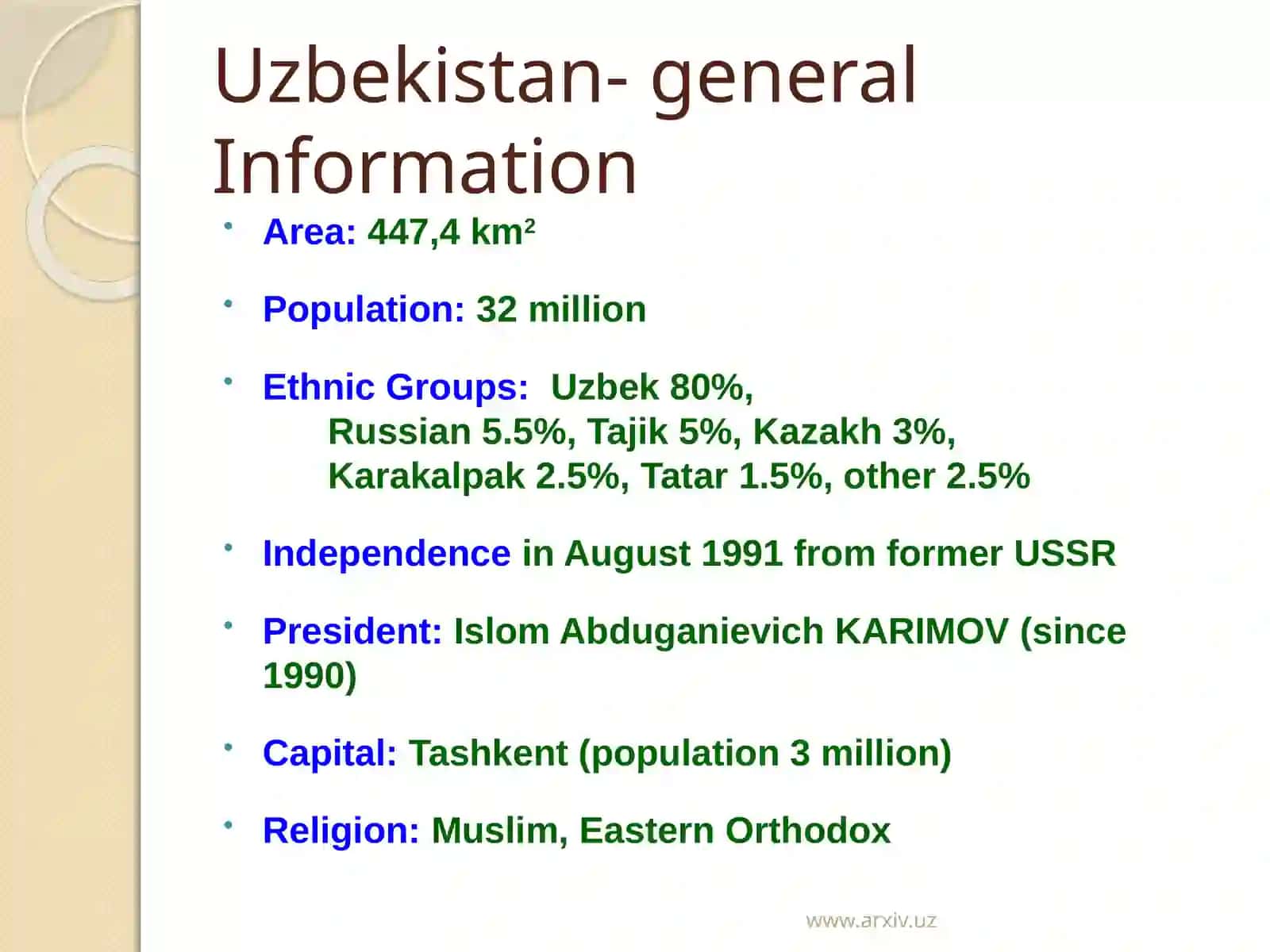 Uzbekistan – Central Asia Region 3