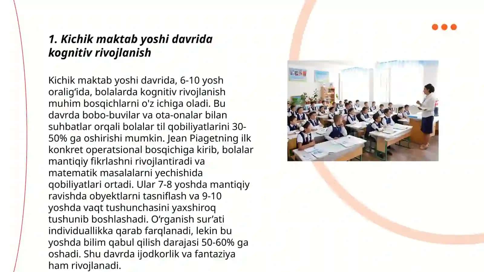 Kichik maktab yoshi davrining psixologik rivojlanish xususiyatlari 3