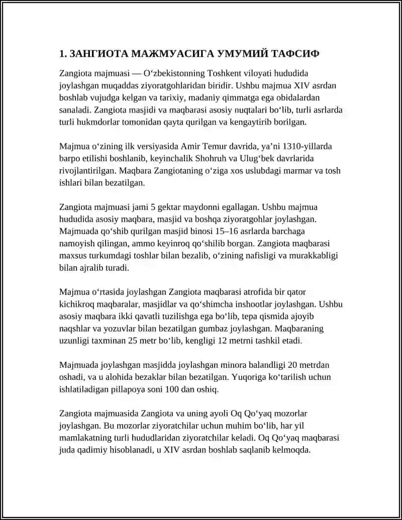 ЗАНГИОТА МАЖМУАСИ ВА ЗАНГИОТА ХАҚИДА МАЪЛУМОТ КЕРАК 3