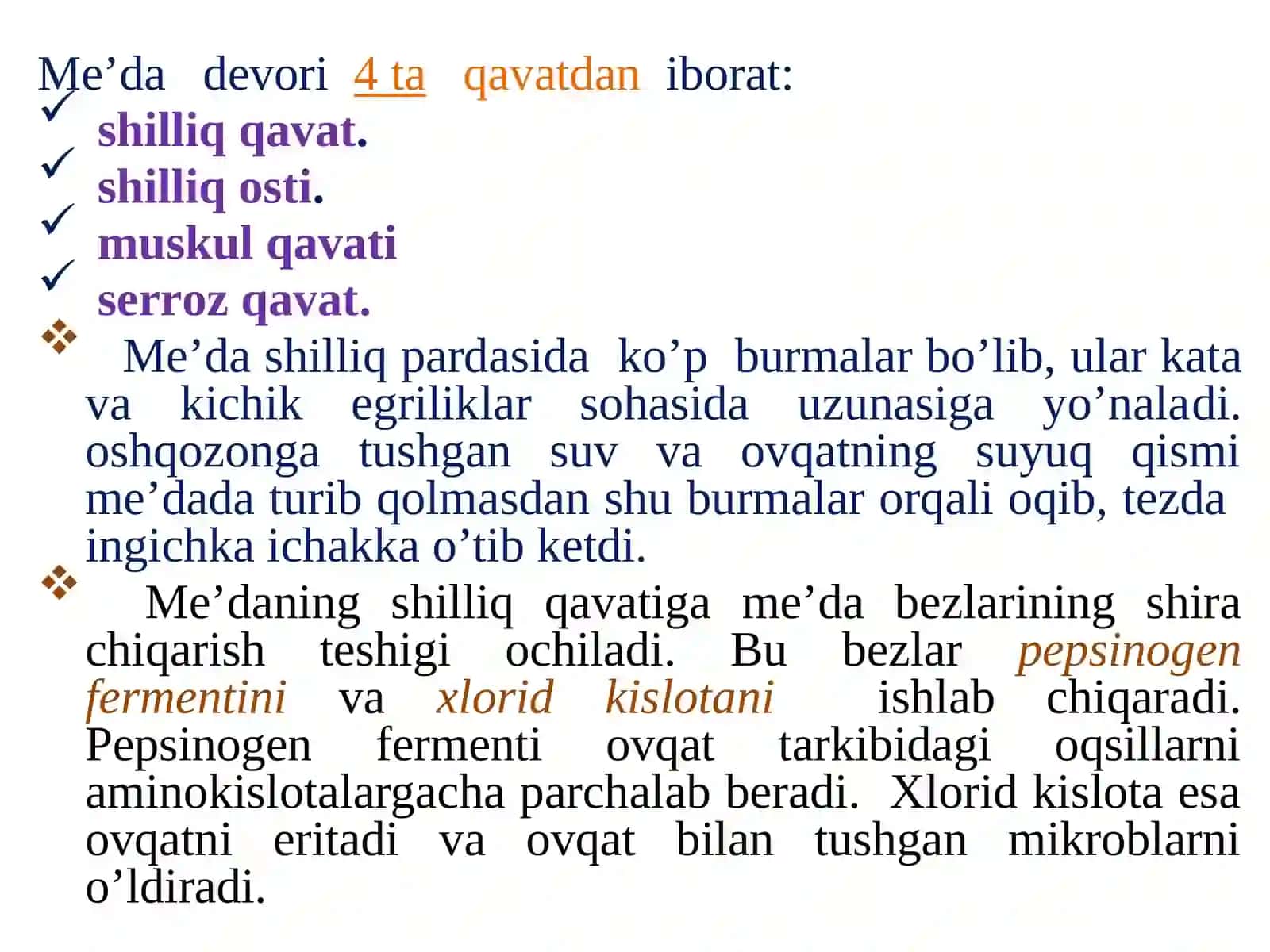 Oshqozon va ichak tizimlari anatomiyasi 3