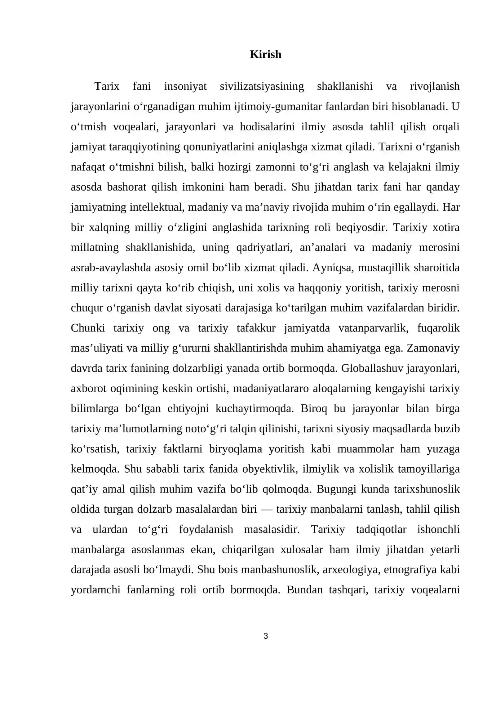 Tarix fanining dolzarb masalalari va zamonaviy metodologik yondashuvlar 3