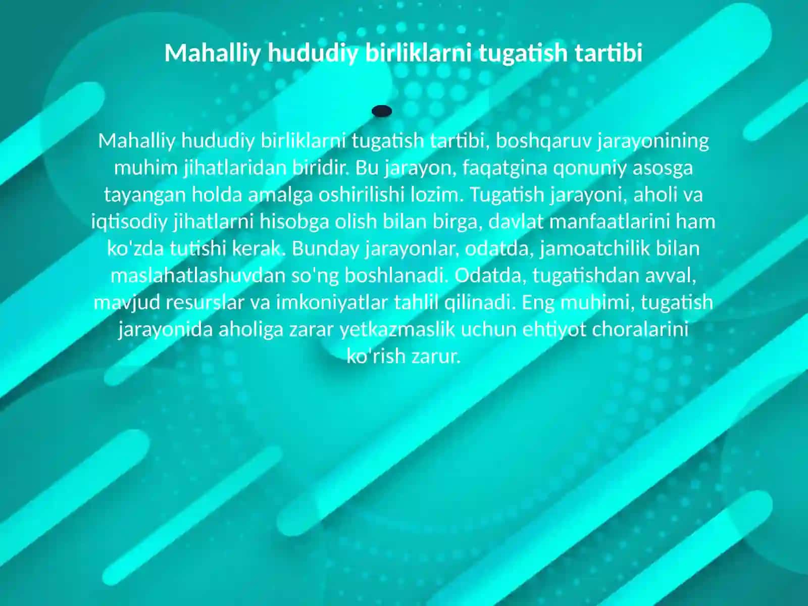 Mahalliy hududiy birliklarni tashkil etish jarayoni 3
