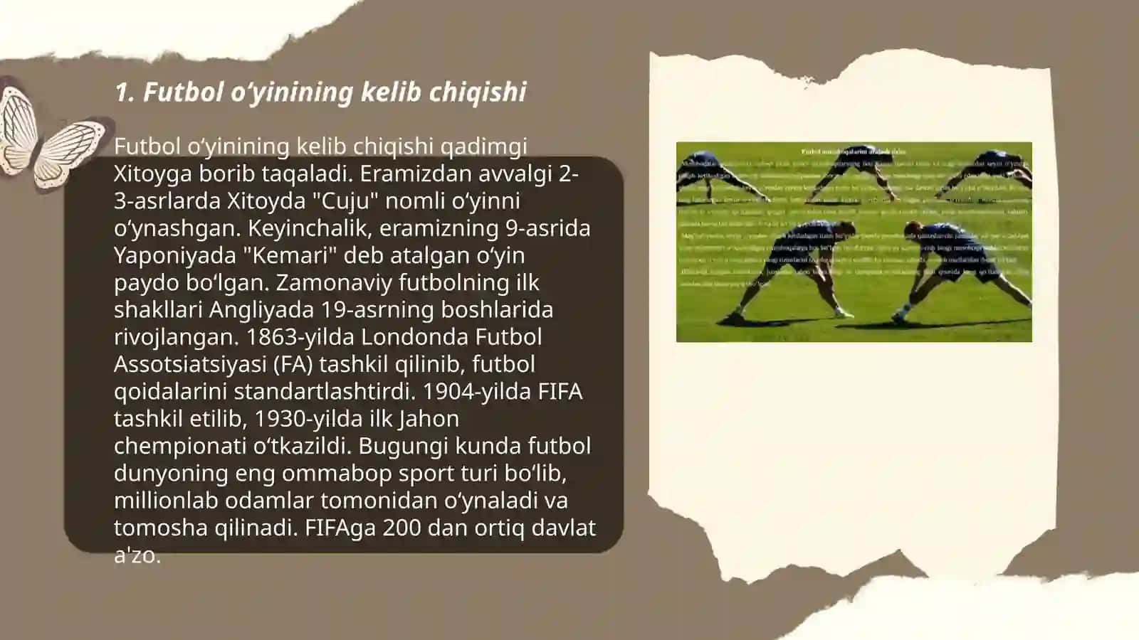 Futbol o‘yinining kelib chiqishi va rivojlanish tarixi 3