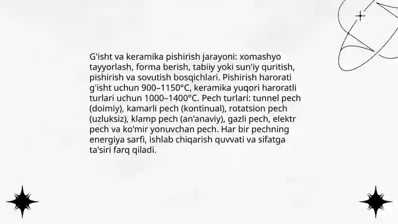 G'isht va keramika pishirish jarayoni va pech turlari 3