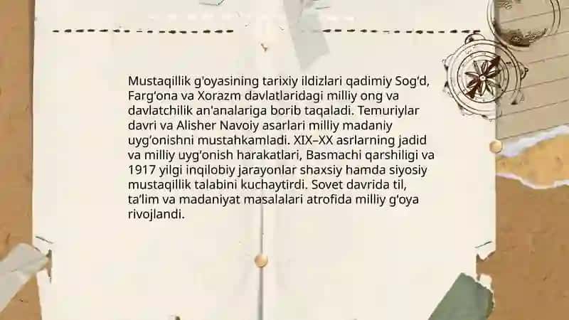 O’zbekistonda mustaqillik g’oyalarining asosiy g’oyalari 3