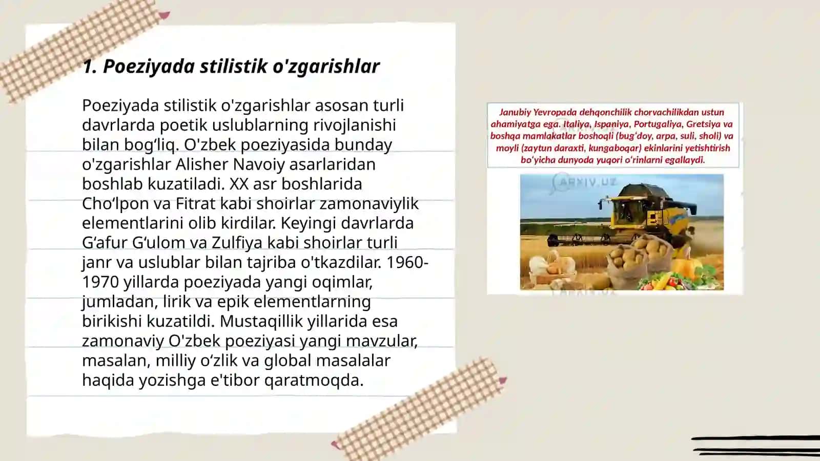 Nasrda poetik õzgarishlar 3