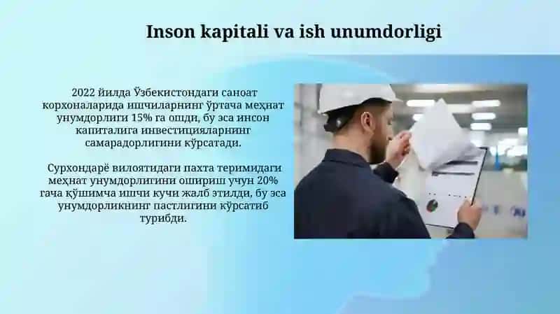 Mehnat unumdorligini tahlil qilish 3