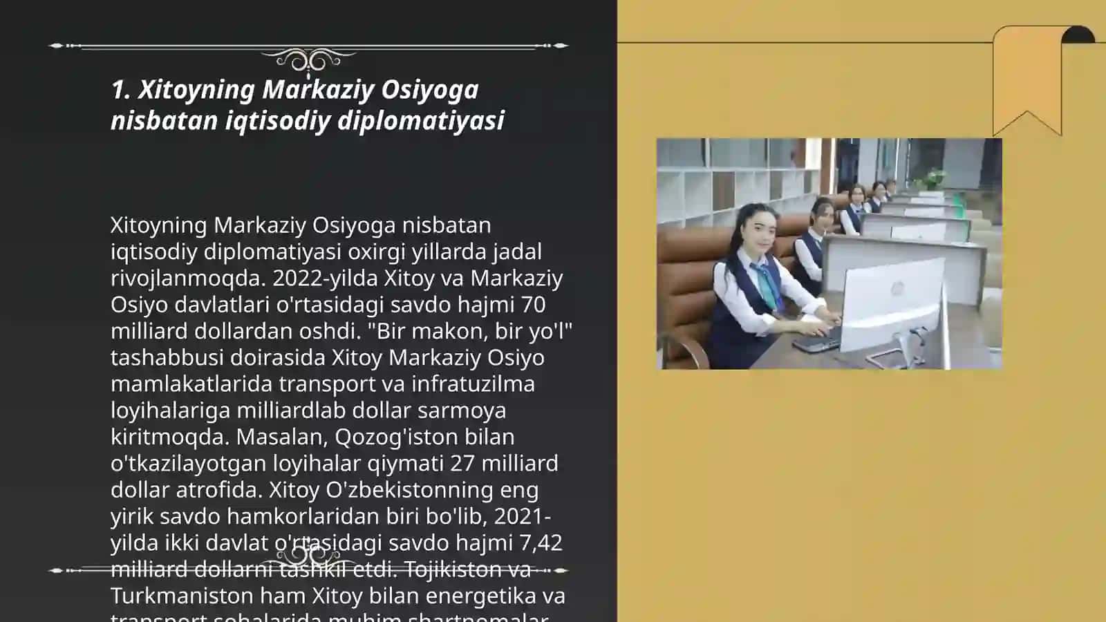 Zamonaviy Xitoy diplomatiyasining markaziy osiyoga nisbatan qiyosiy tahlil zamonaviy diplomatiyasining noan'anaviy va tarnsmilliy jihatlari 3