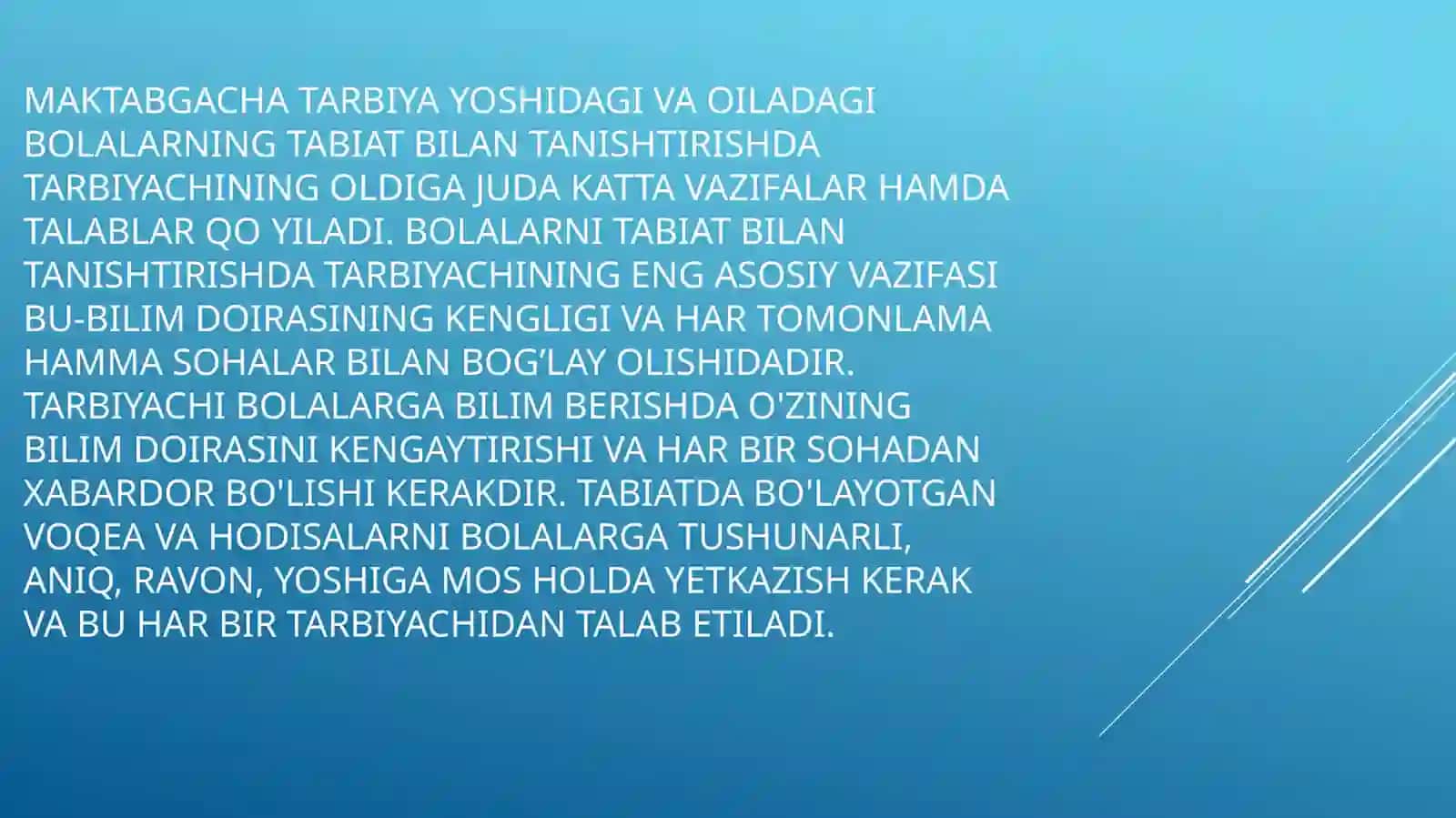 Tabiat bilan tanishtirish fanidan tayyorlagan Mustaqil ishi 3