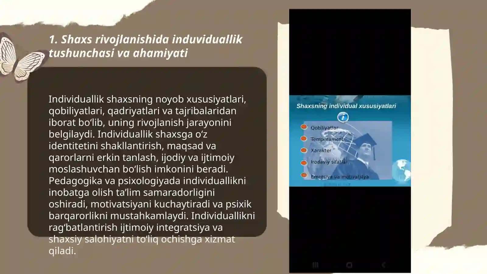 Shaxs rivojlanishida induviduallik tushunchasi va ahamiyati 3