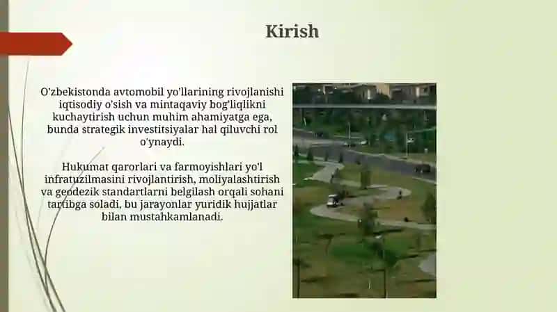 O'zbekistonda Avtomobil Yo'llarining Rivojlanishi 3