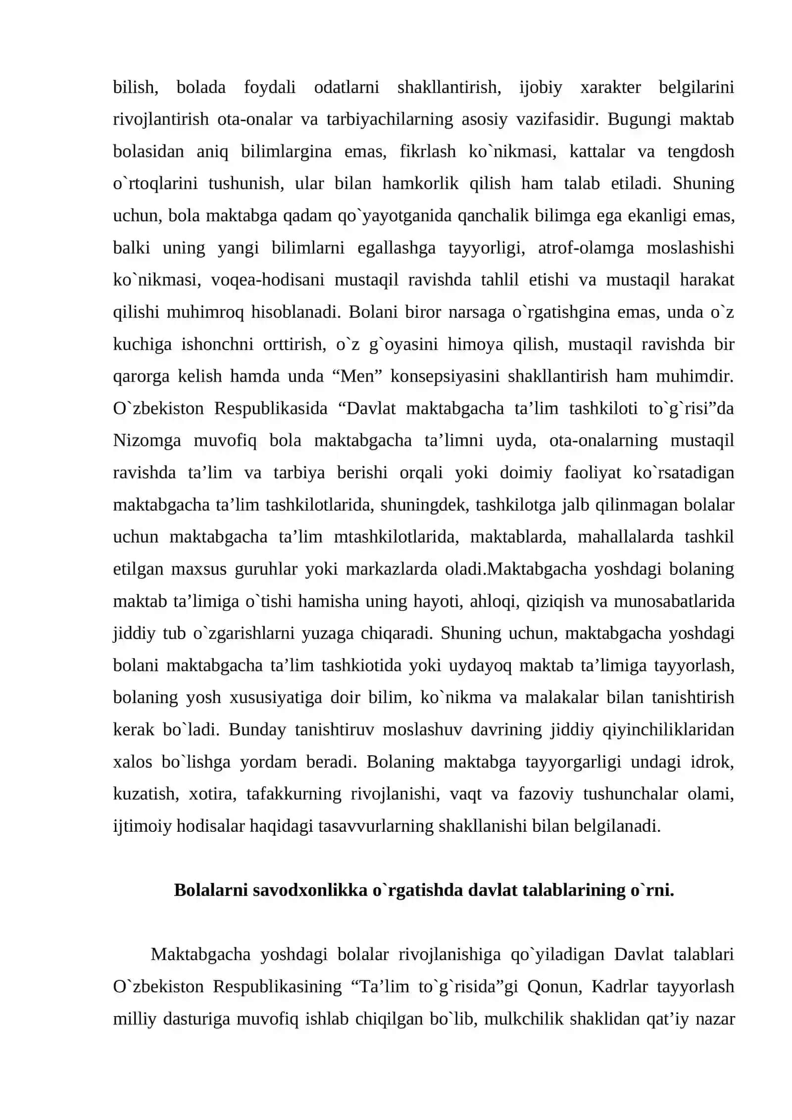 Ilk qadam davlat dasturi asosida bolalarni savodga o`rgatish 3