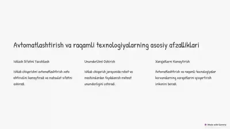 Avtomatlashtirish va yangi texnologiyalar. 3