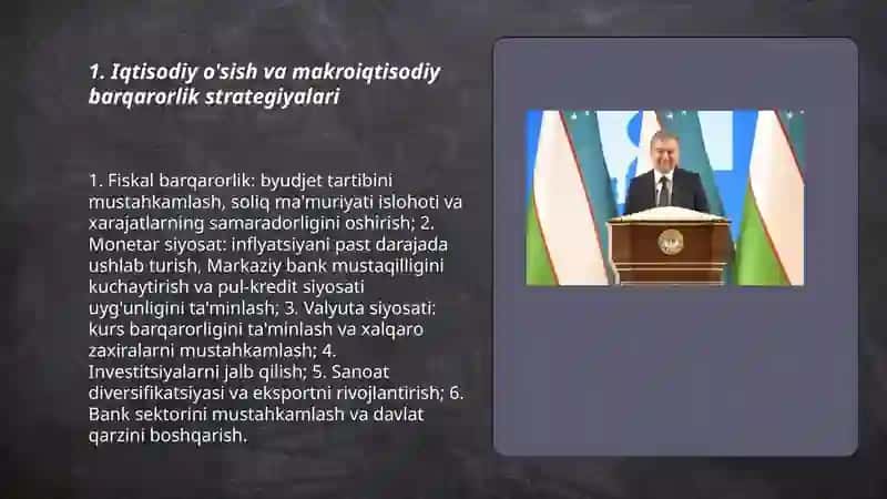 Iqtisodiy o'sish va makroiqtisodiy barqarorlik strategiyalari 3