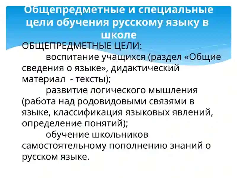 Русский язык как учебный предмет в школе 3