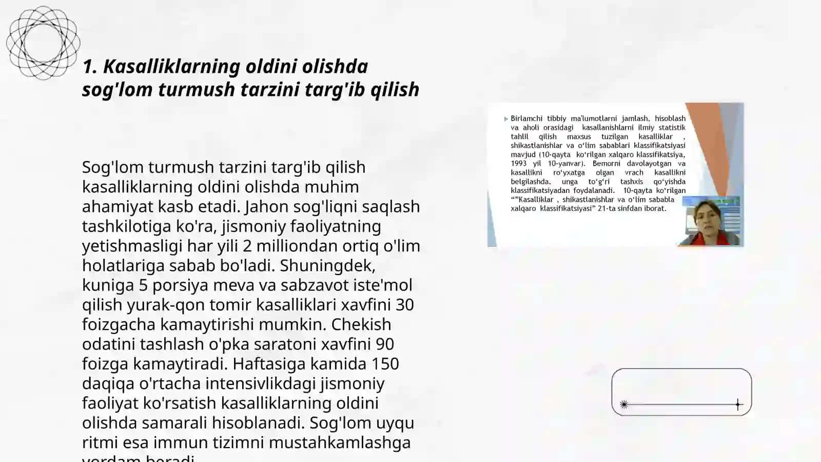 Kasallanish, nogironlik va o'limni kamaytirishda profilaktikani o'rni. Profilaktika turlari 3
