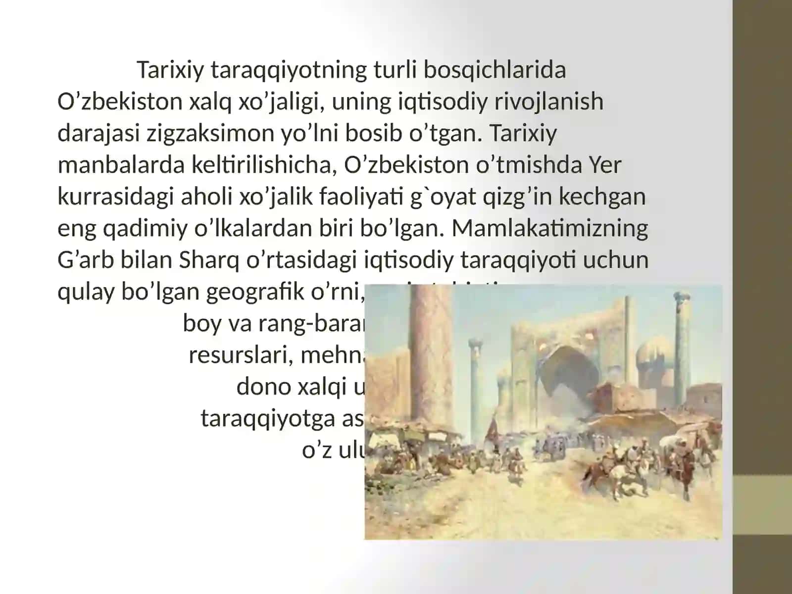 Qishloqxo’jaligi va sanoat sohasi dagi o’zgarishlar 3
