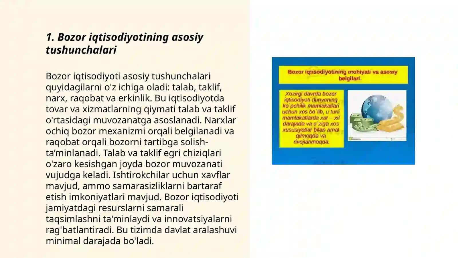 Bozor iqtisodiyotining mazmuni va unga ótish yollari 3
