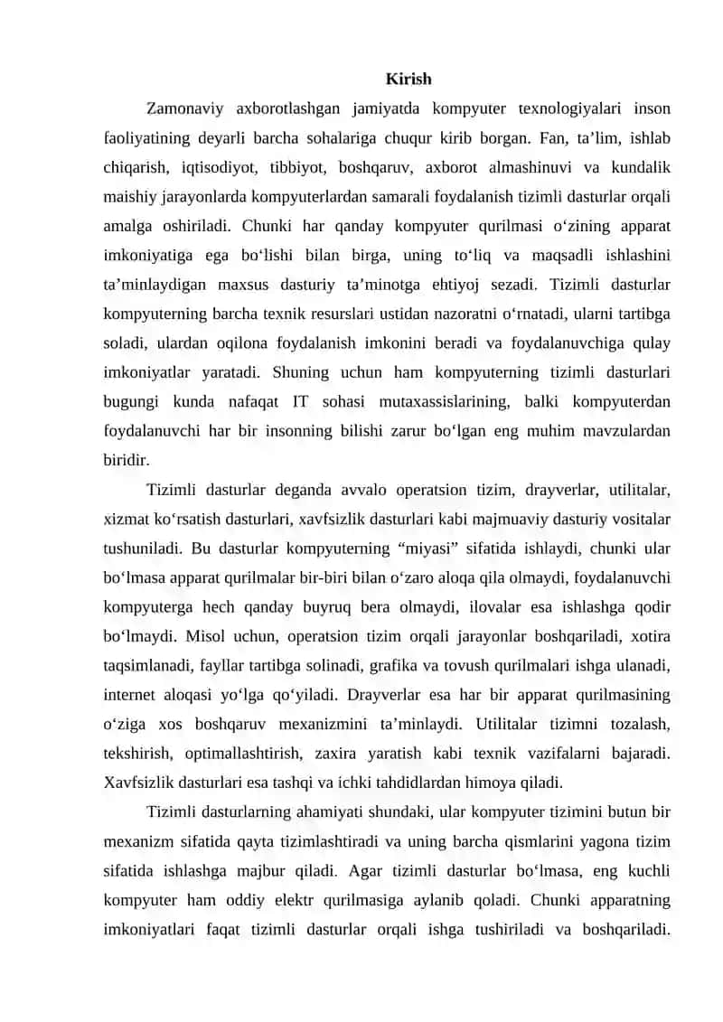 Kompyuterning tizimli dasturlari 3