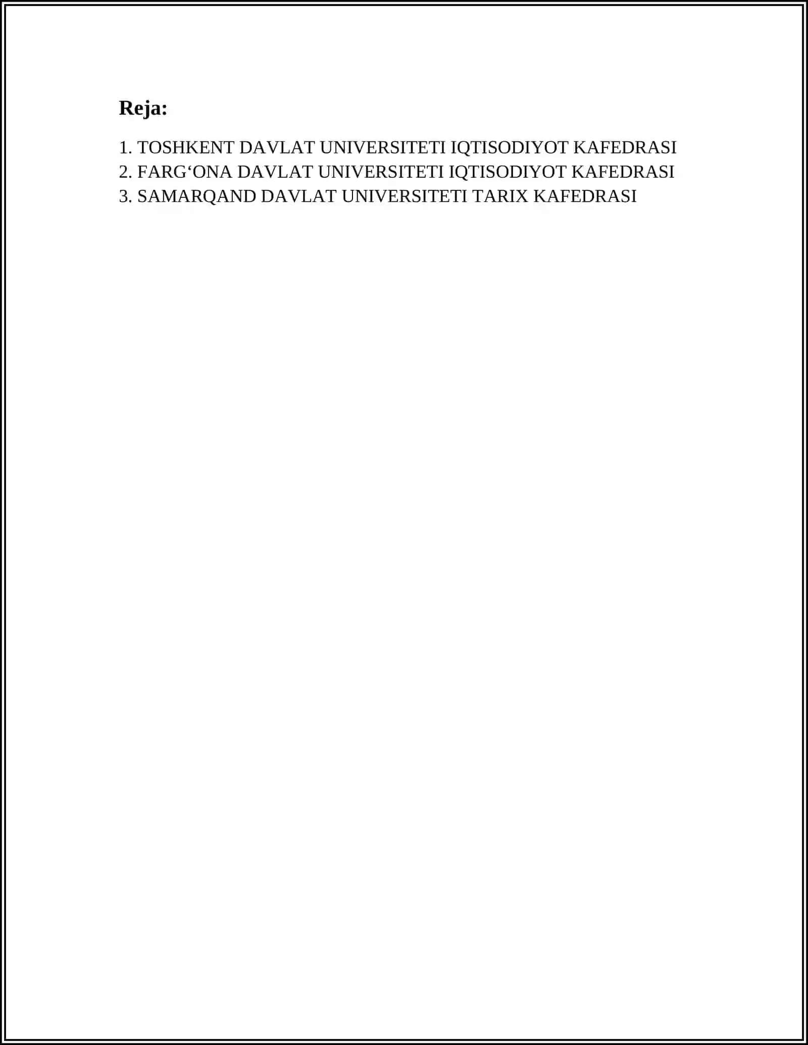 INSTITUT VA KAFEDRANGIZNI(MAJBURIY EMAS) TO'LIQ KIRITING 3