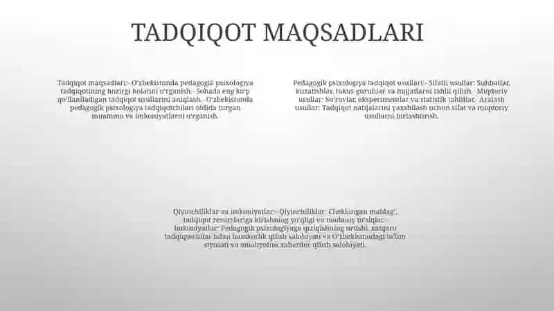 Yosh Va Pedagogik Psixologiya Fanining Tadqiqot Metodlari 3