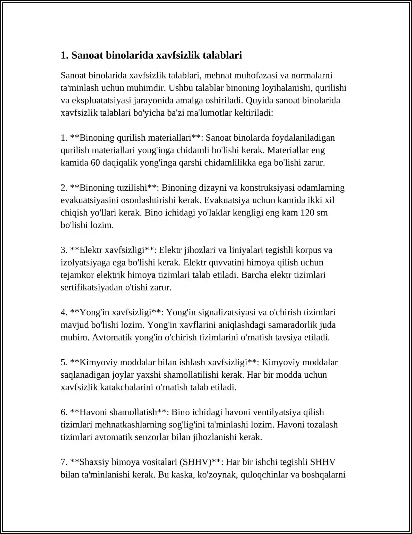 Sanoat Binolarida Xavfsizlik Talablari 3