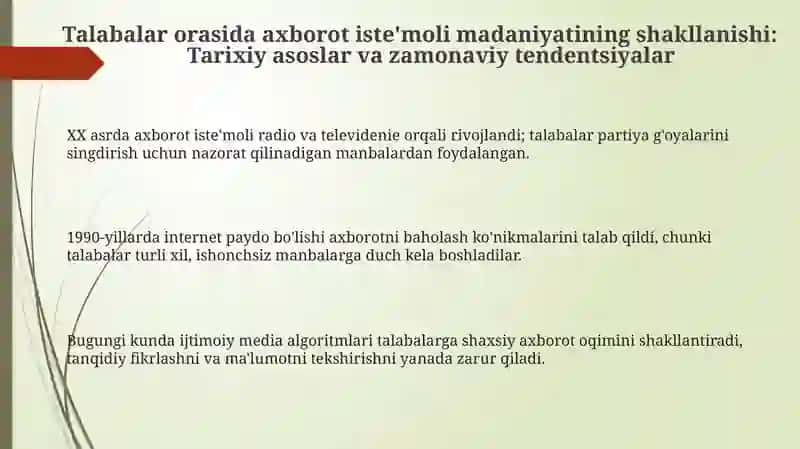 Talabalar orasida axborot iste'moli madaniyatining shakillanishi 3