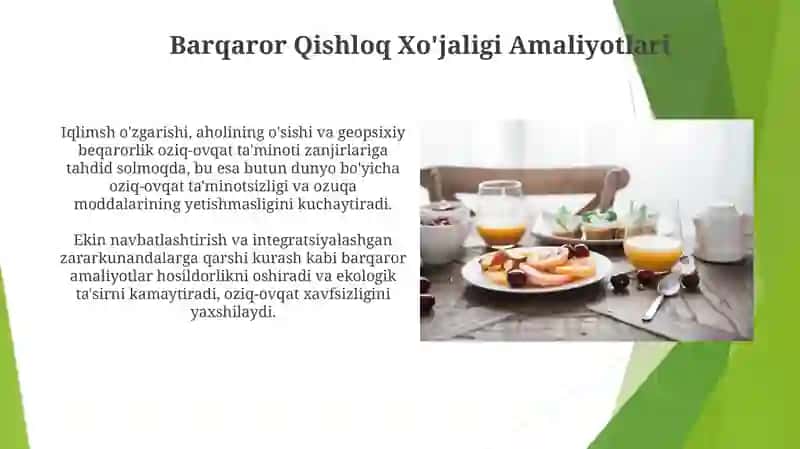 Barqaror Qishloq Xo'jaligi Amaliyotlari 3