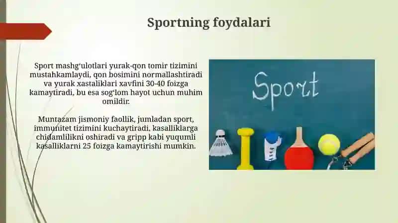 Sportning foydalari 3