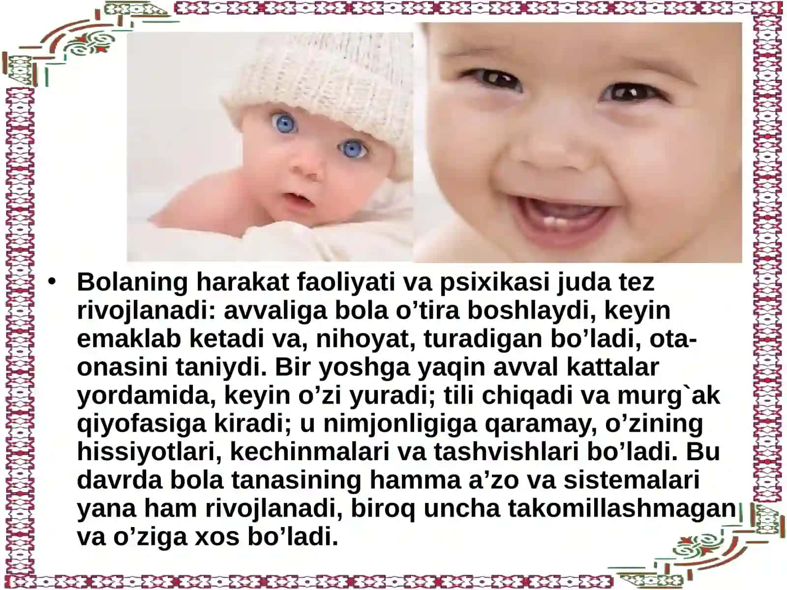 Go‘daklikdagi psixologik rivojlanish asoslari va xususiyatlari 3