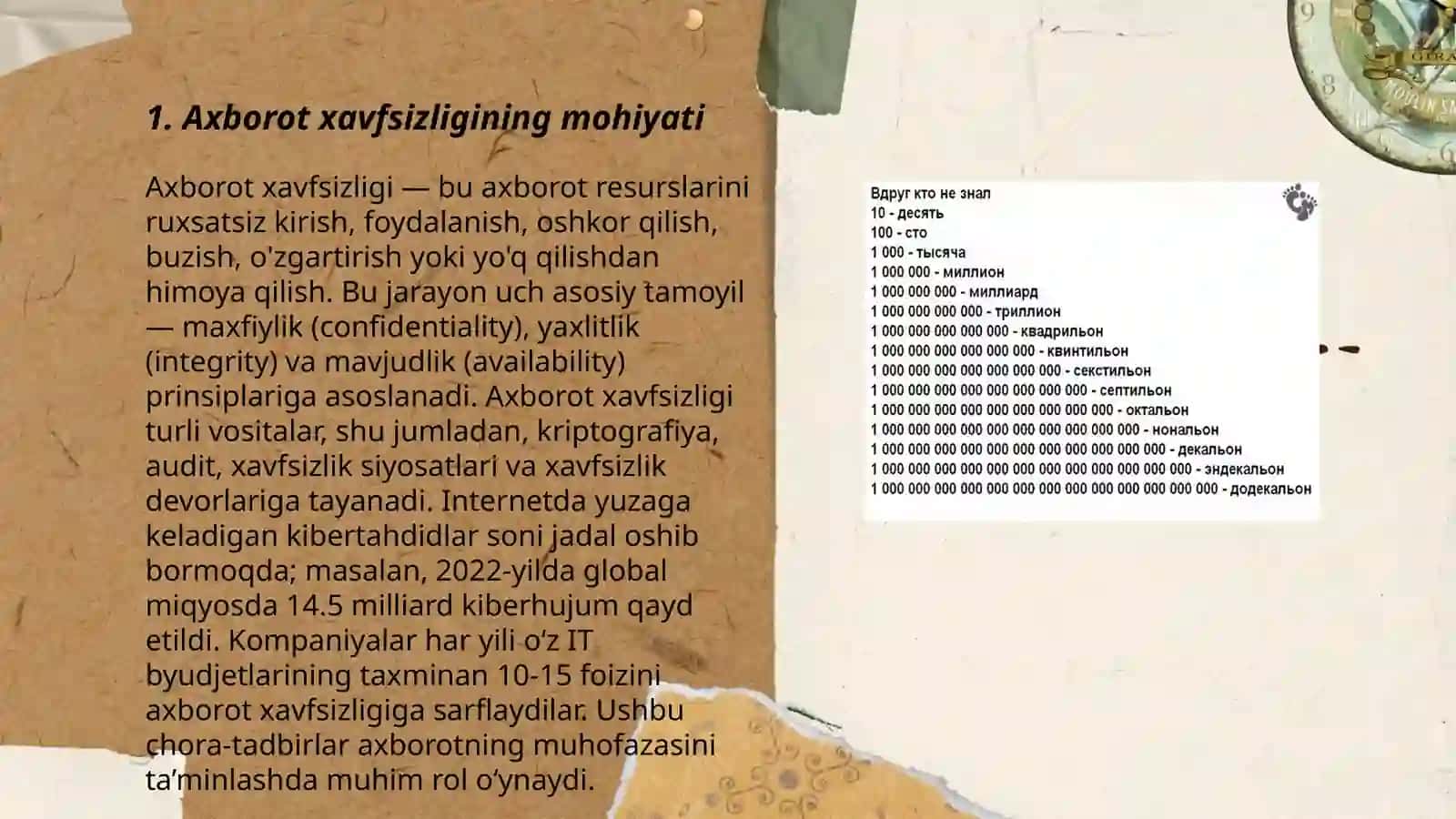 O'zbekistonda axborot xavfsizligining ma'naviy va huquqiy asoslari 3