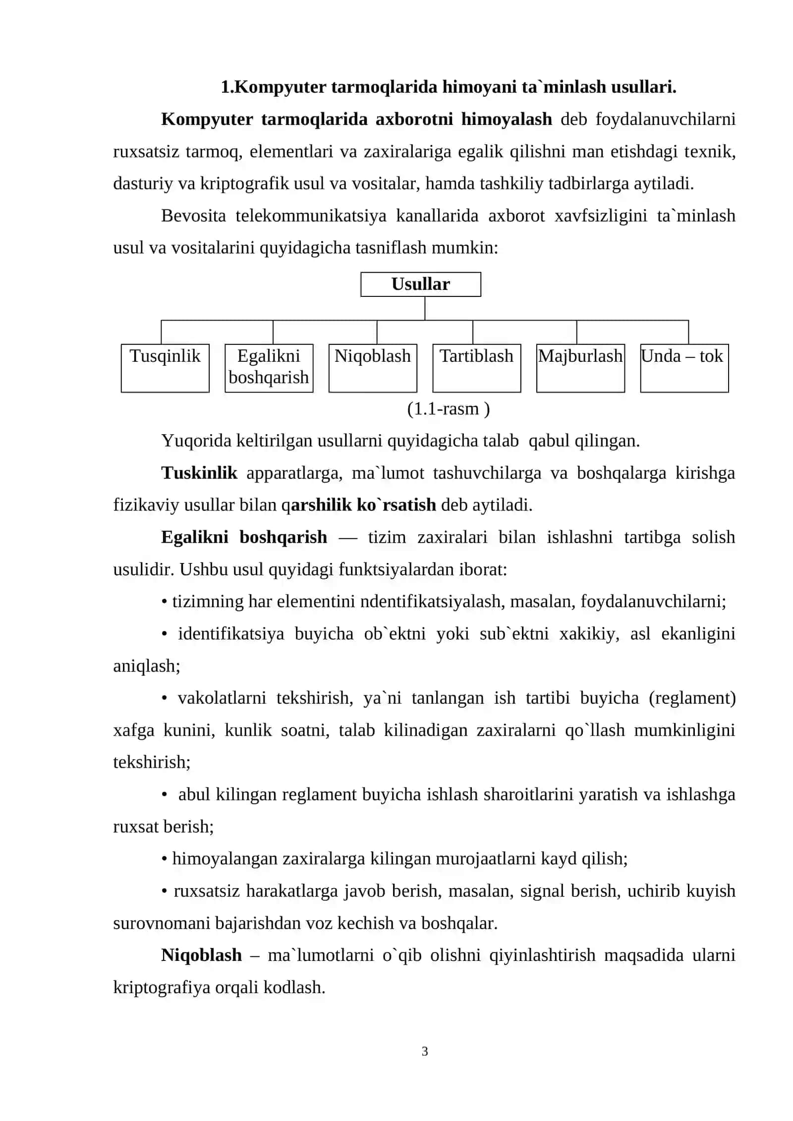 TARMOQLARDA AXBOROTLARNI HIMOYALASH USULLARI 3