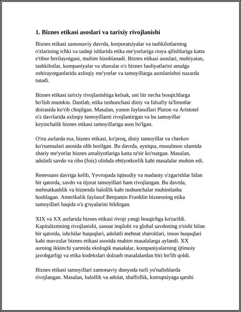 BIZNES ETIKASI VA IJTIMOIY JAVOBGARLIK TAMOYILLARI 3
