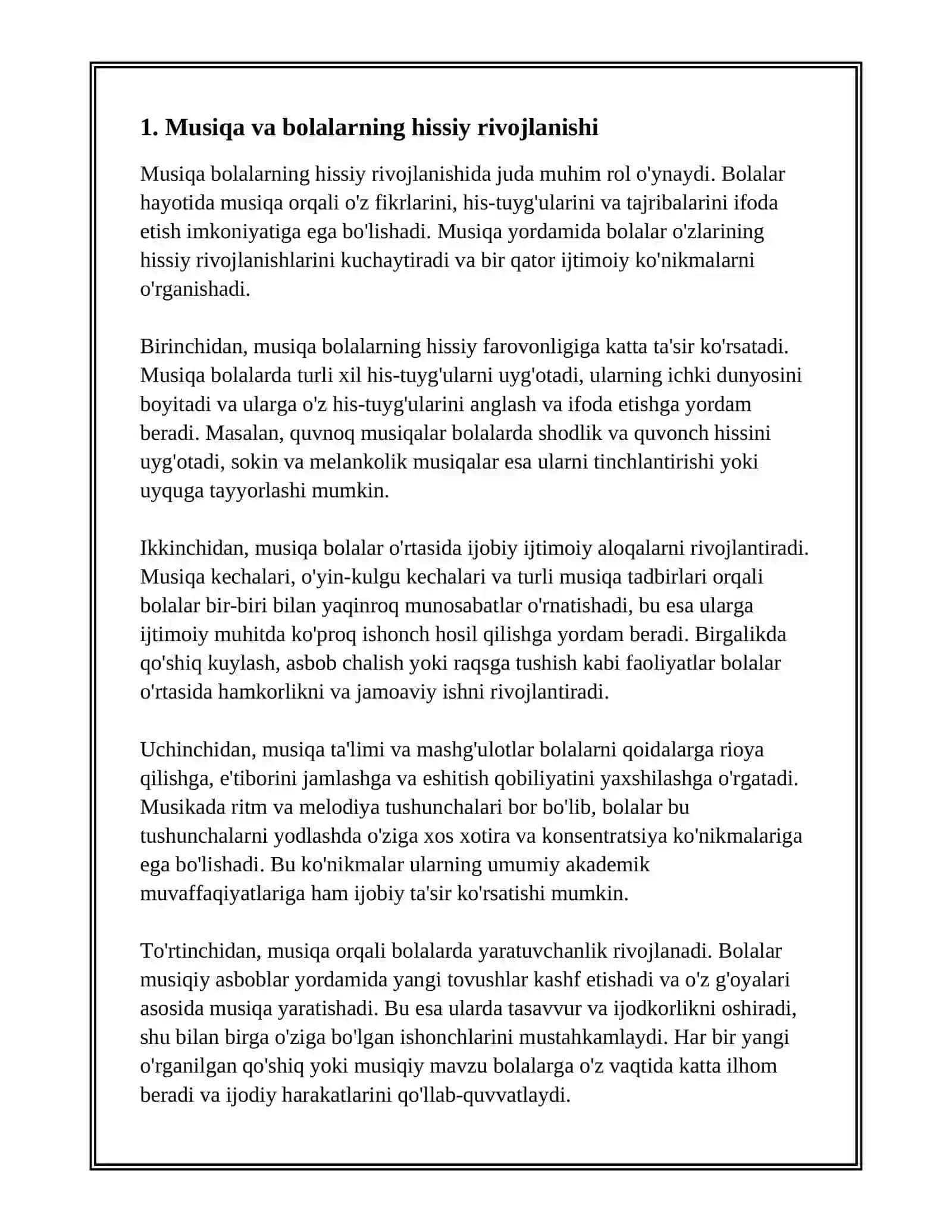BOLALAR HAYOTIDA MUSIQANI ORNI VA ROLI.OYIN KULGU KECHALARI 3
