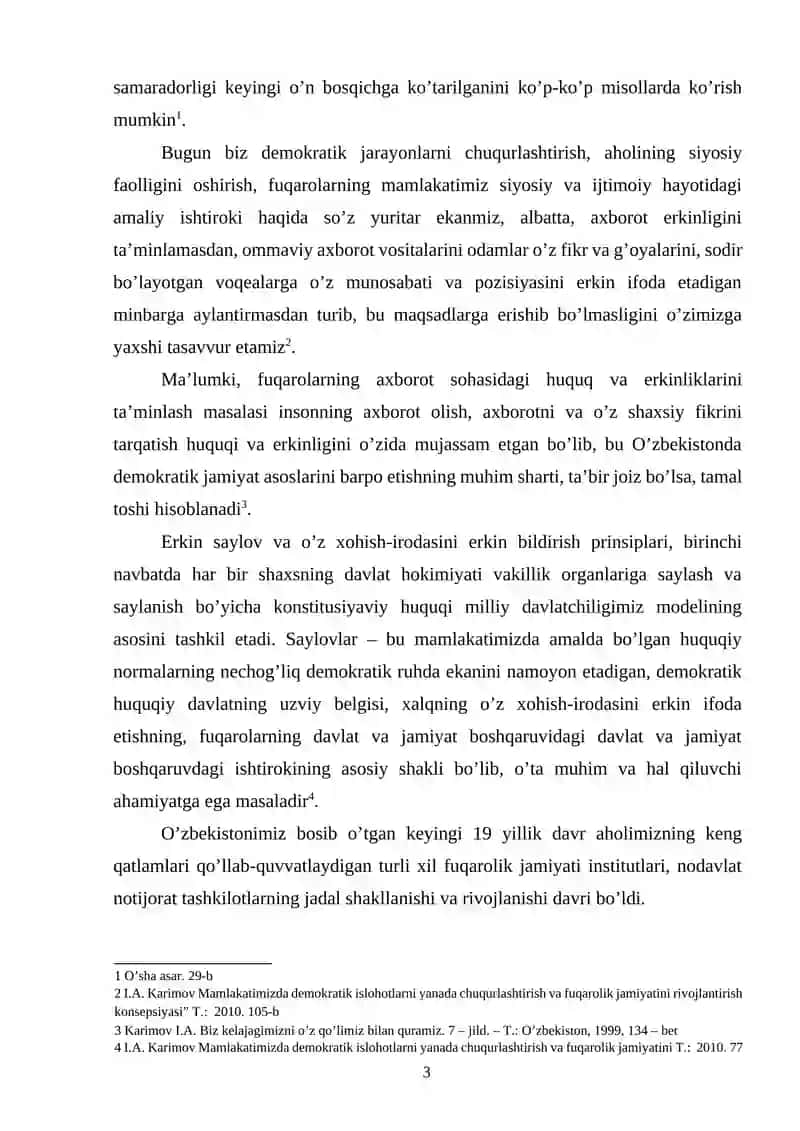 O’zbekistonda Fuqarolik Jamiyati Shakllanish O’zig Xos Xususiyatlari 3