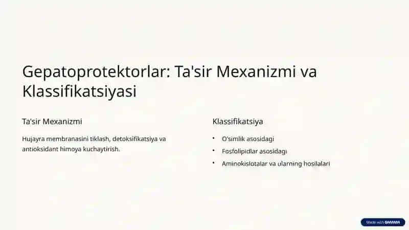 Jigar Faoliyatiga Ta'sir Etuvchi Vositalar va Gepatoprotektorlar 3