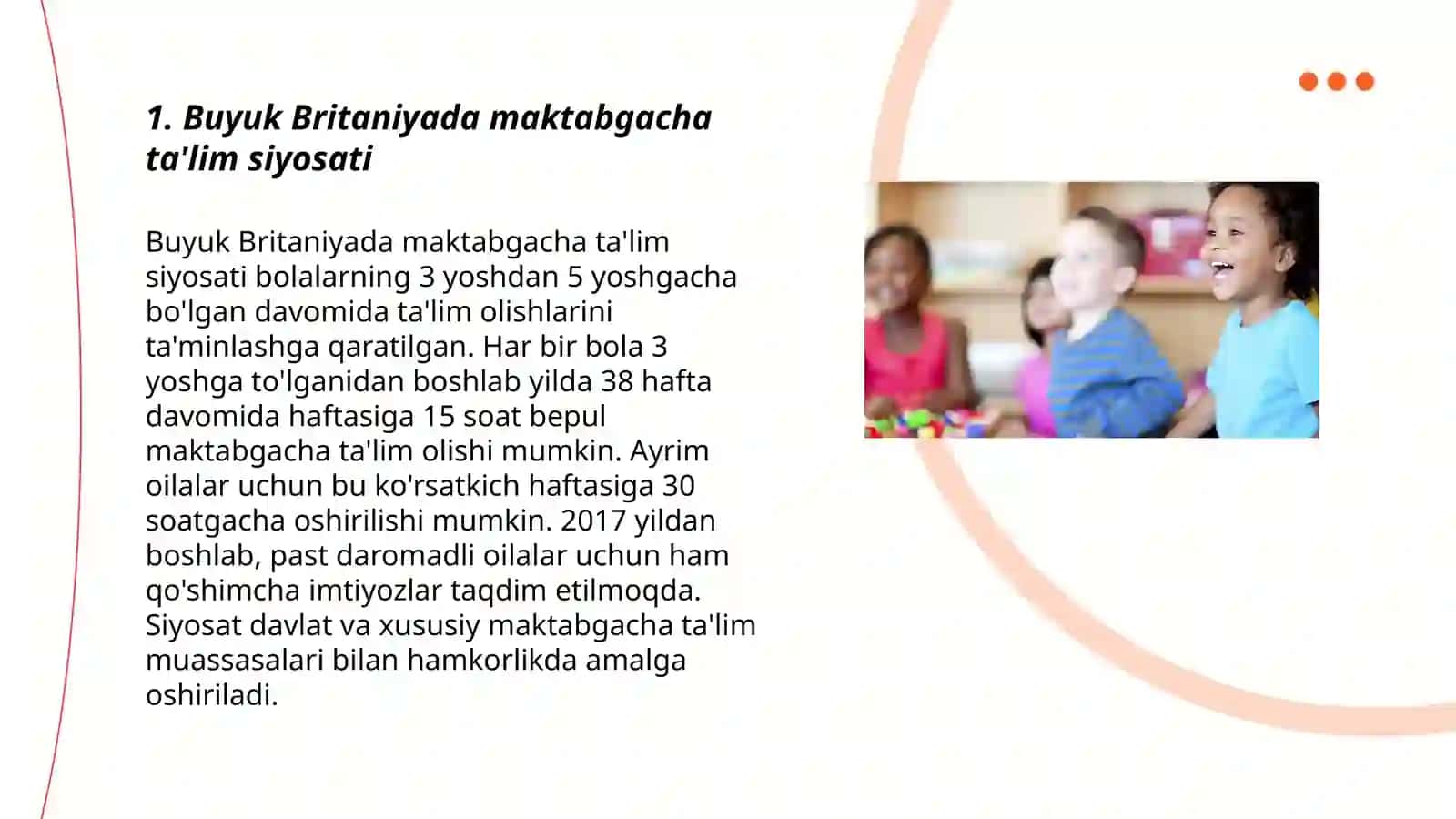 Buyuk Britaniyada maktabgacha ta'lim siyosati 3