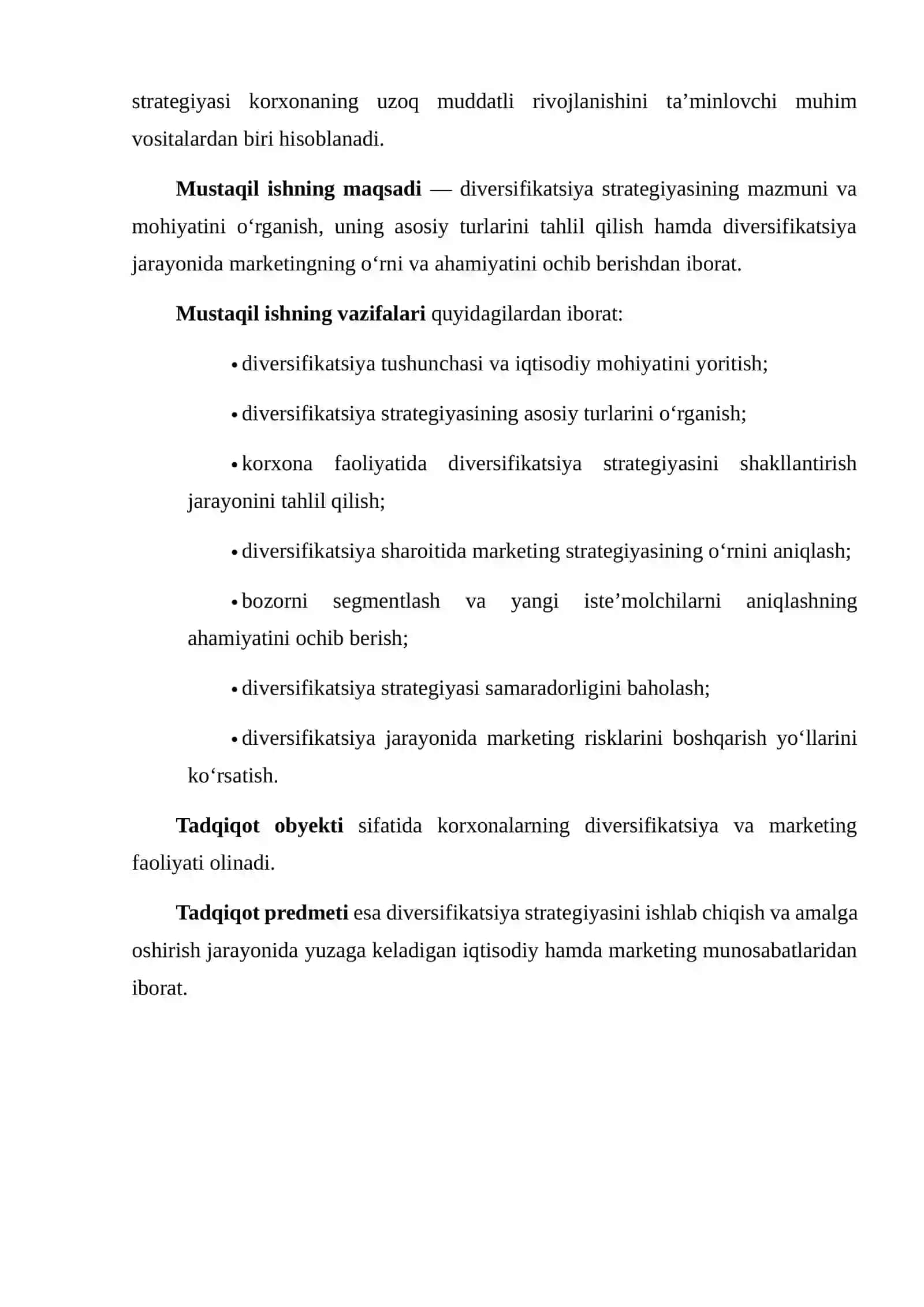 DIVERSIFIKATSIYA STRATEGIYASI VA UNING MARKETING JIHATLARI 3