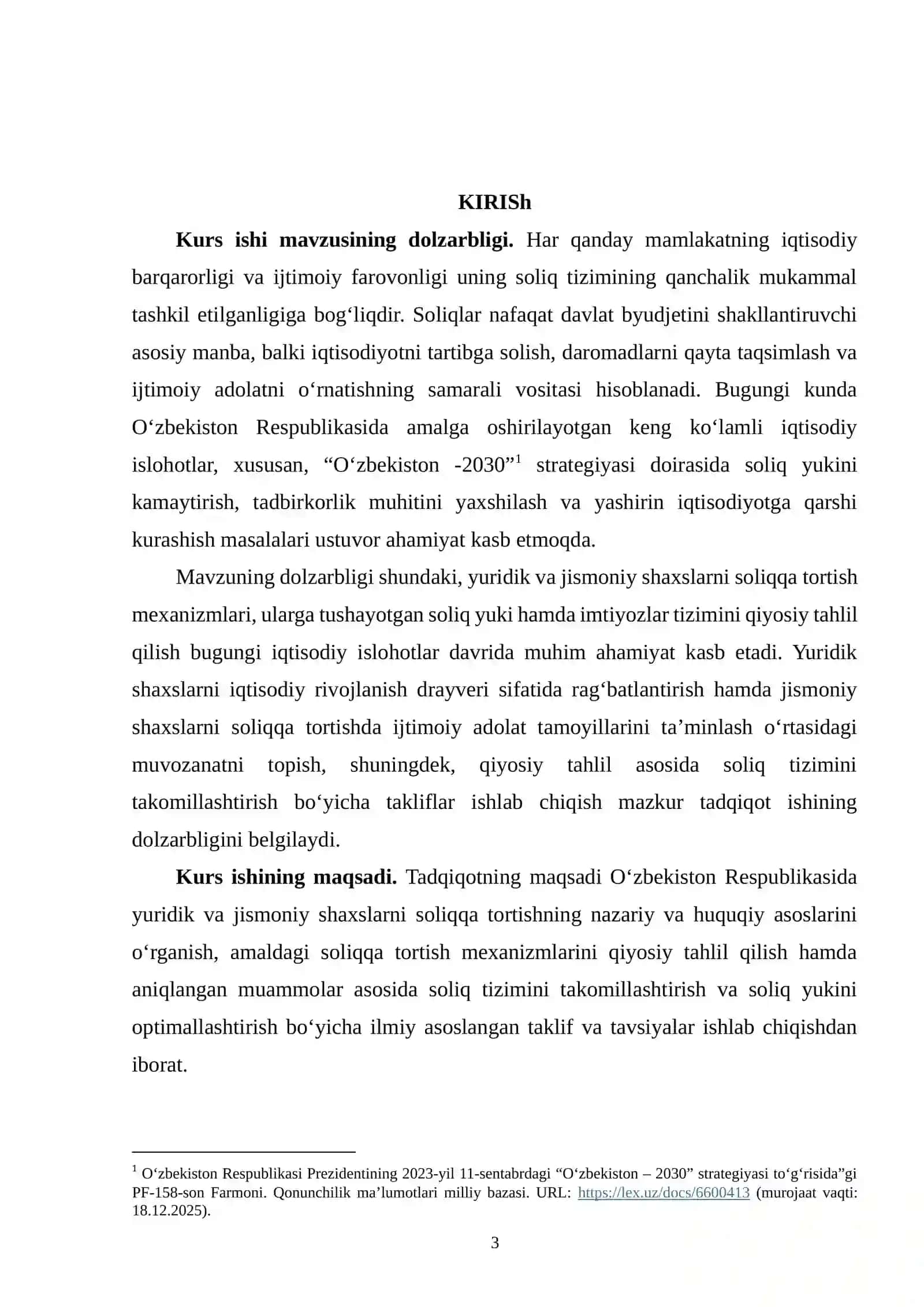 «Yuridik va jismoniy shaxslarni soliqqa tortishning o‘ziga xos o‘xshashlik hamda farqli jihatlari» 3