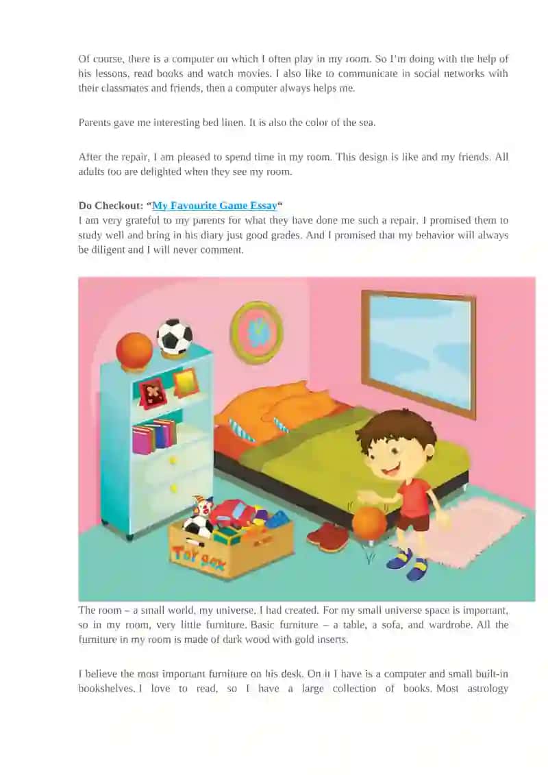 My Room Essay 3