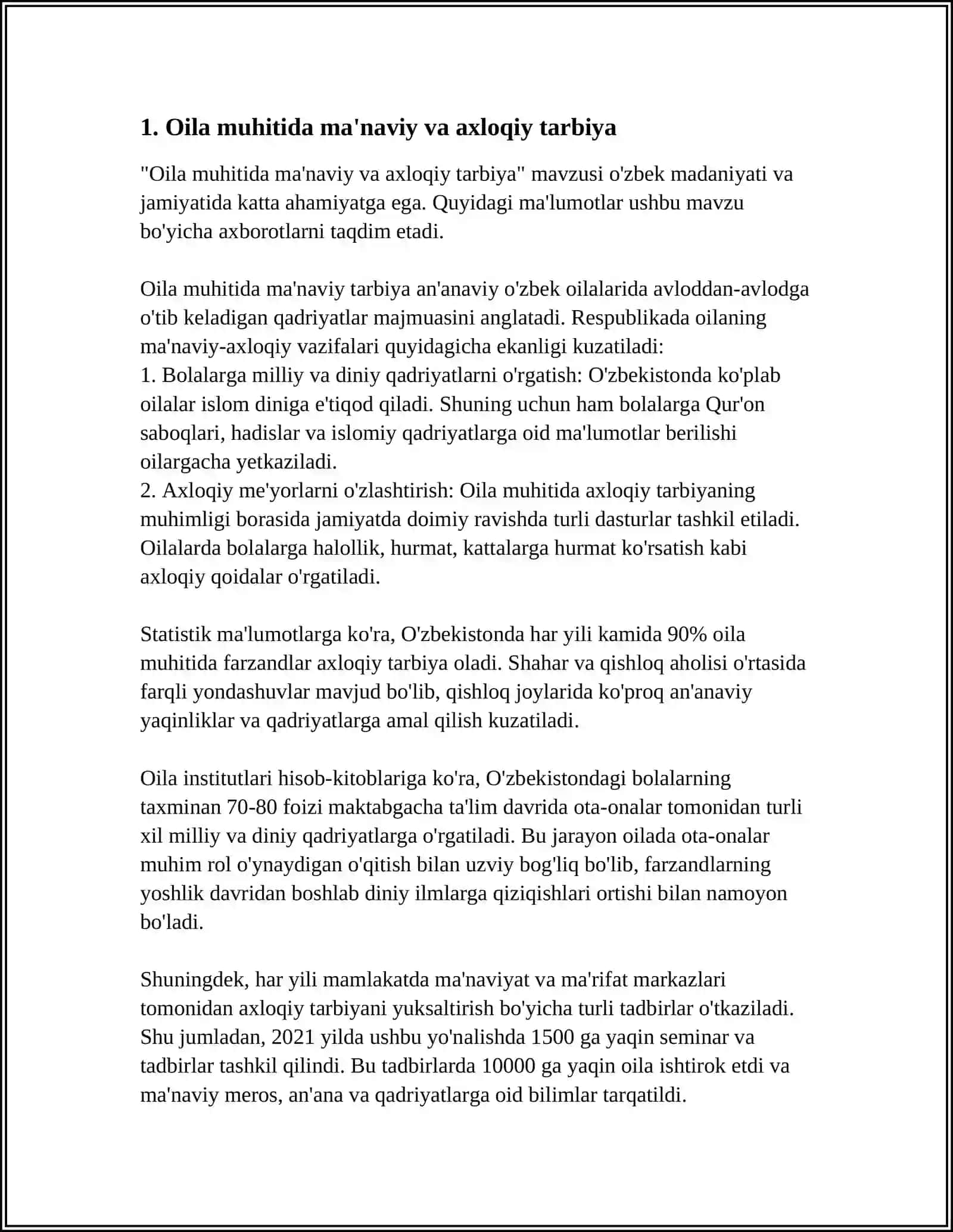 Oila muhitida ma'naviy va axloqiy tarbiya 3
