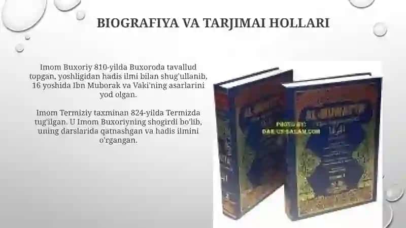 Imom Buxori va Imom Termiziyning hadisilmi 3
