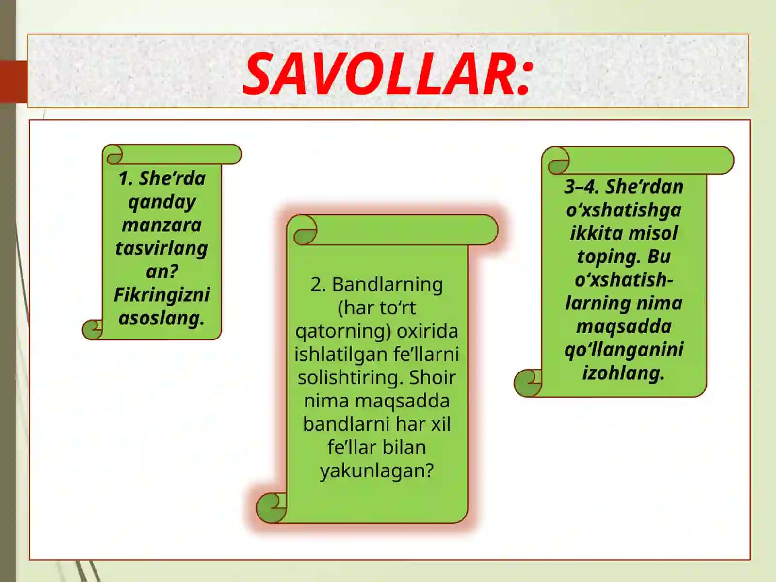 6-sinf Adabiyot fanidan Takrorlash dars ishlanmasi 3
