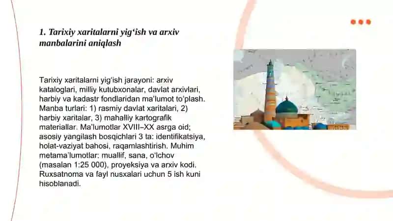 Tarixiy xaritalar asosida toponimik o‘zgarishlarni aniqlash 3