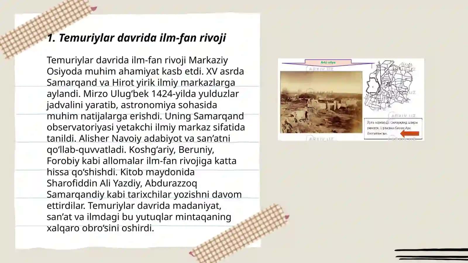 Temuriylar davrida manaviy marifiy yuksalish 3